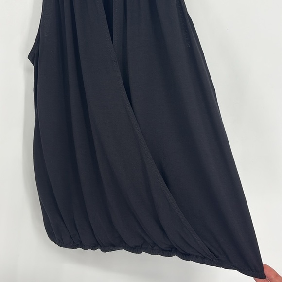 Max Studio Halter Cross Front Tank Top Women’s Size Small in Black - Picture 5 of 8